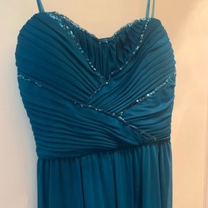 Teal prom dress